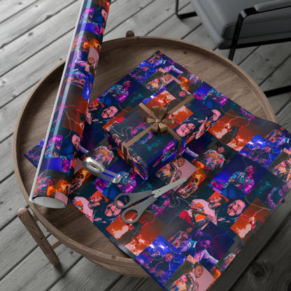 Post Malone Lightning Photo Collage Gift Wrap Paper