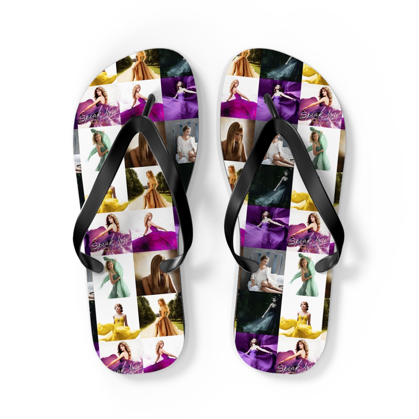 Taylor Swift Speak Now Mosaic Flip Flops