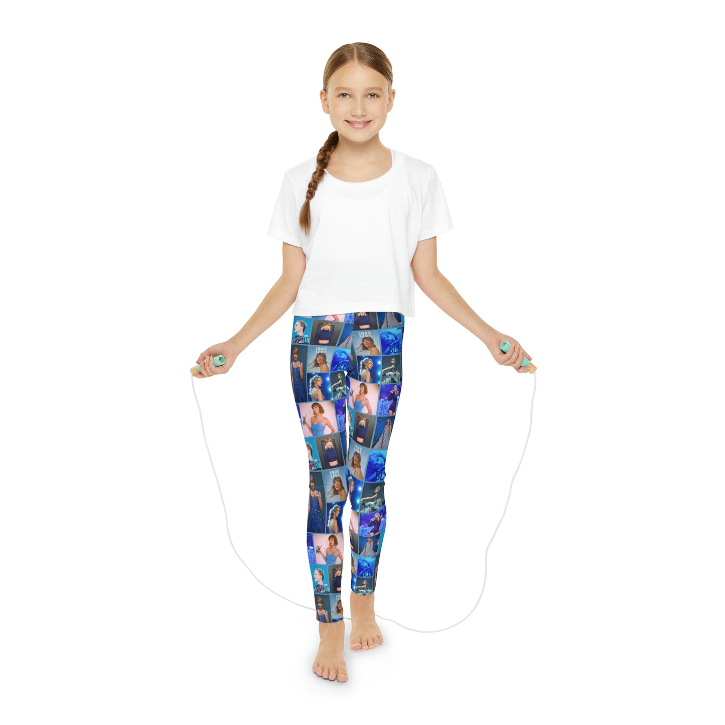 Taylor Swift Blue Dreams Collage Youth Leggings