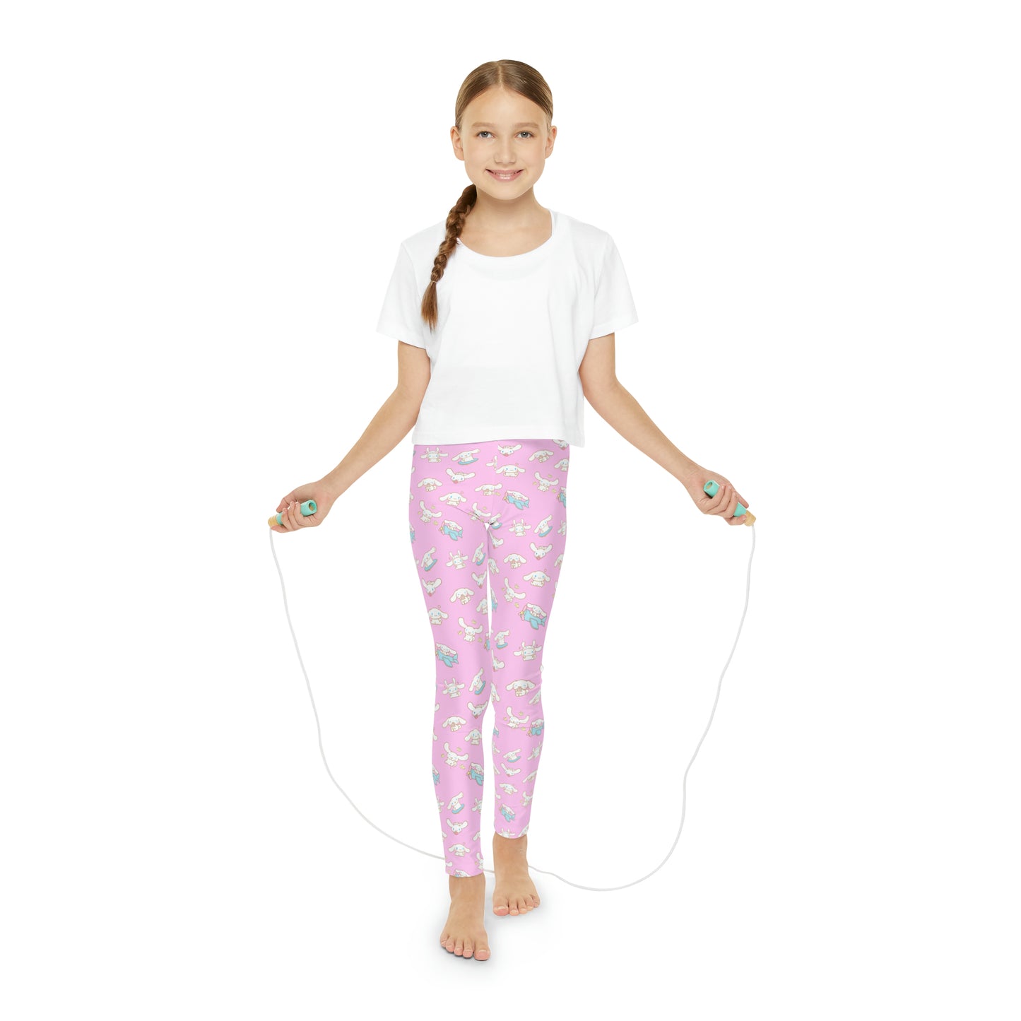 Cinnamoroll Playing Around Pattern Youth Full-Length Leggings