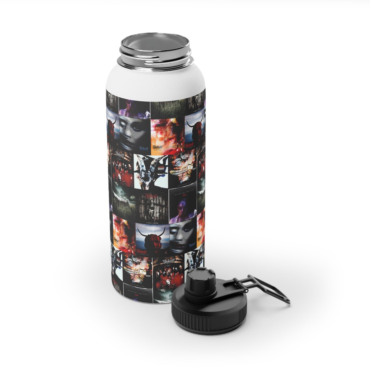 Slipknot Album Art Collage Stainless Steel Sports Lid Water Bottle