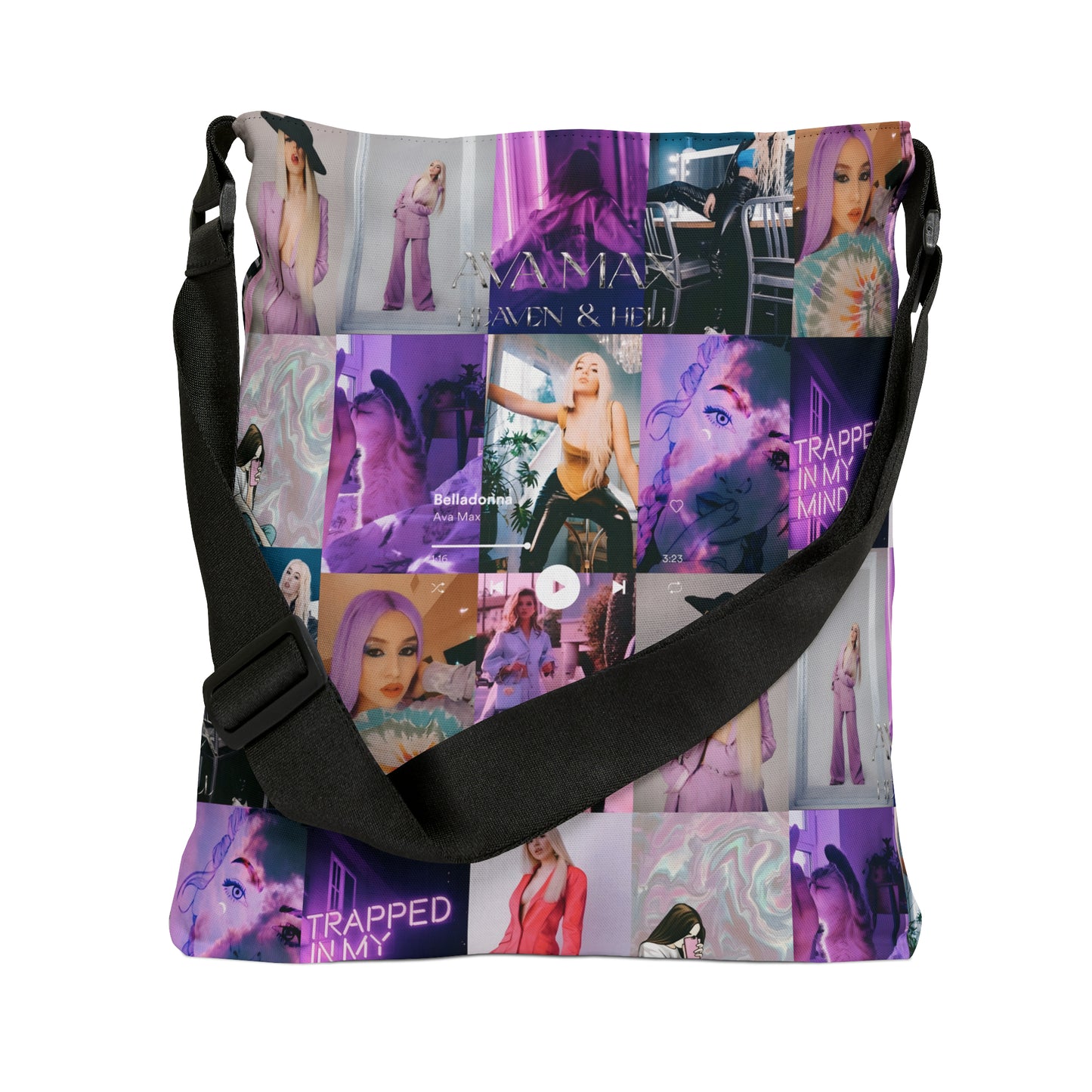 Ava Max Belladonna Photo Collage Adjustable Tote Bag