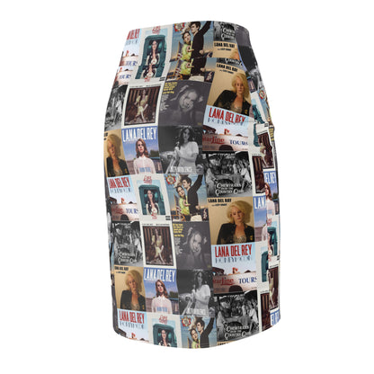 Lana Del Rey Album Cover Collage Women's Pencil Skirt