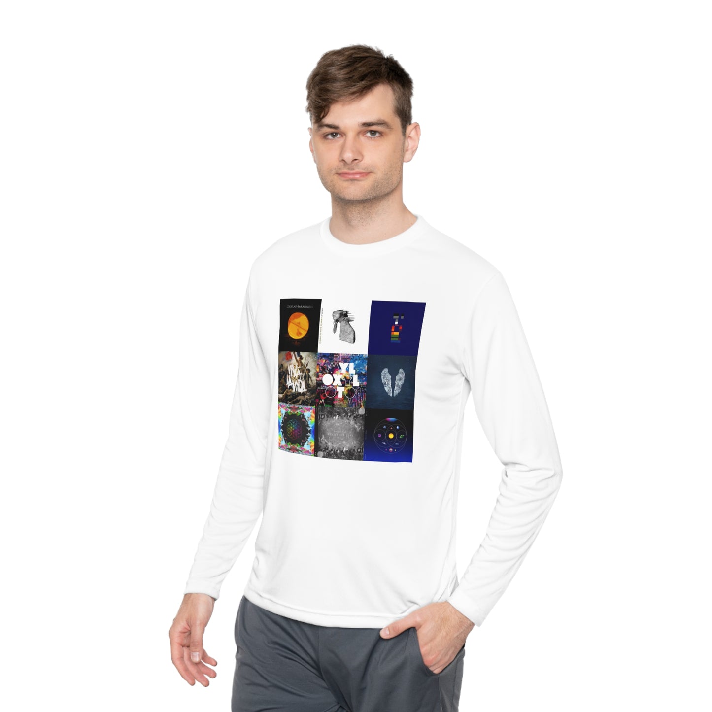 Colplay Album Cover Collage Unisex Lightweight Long Sleeve Tee