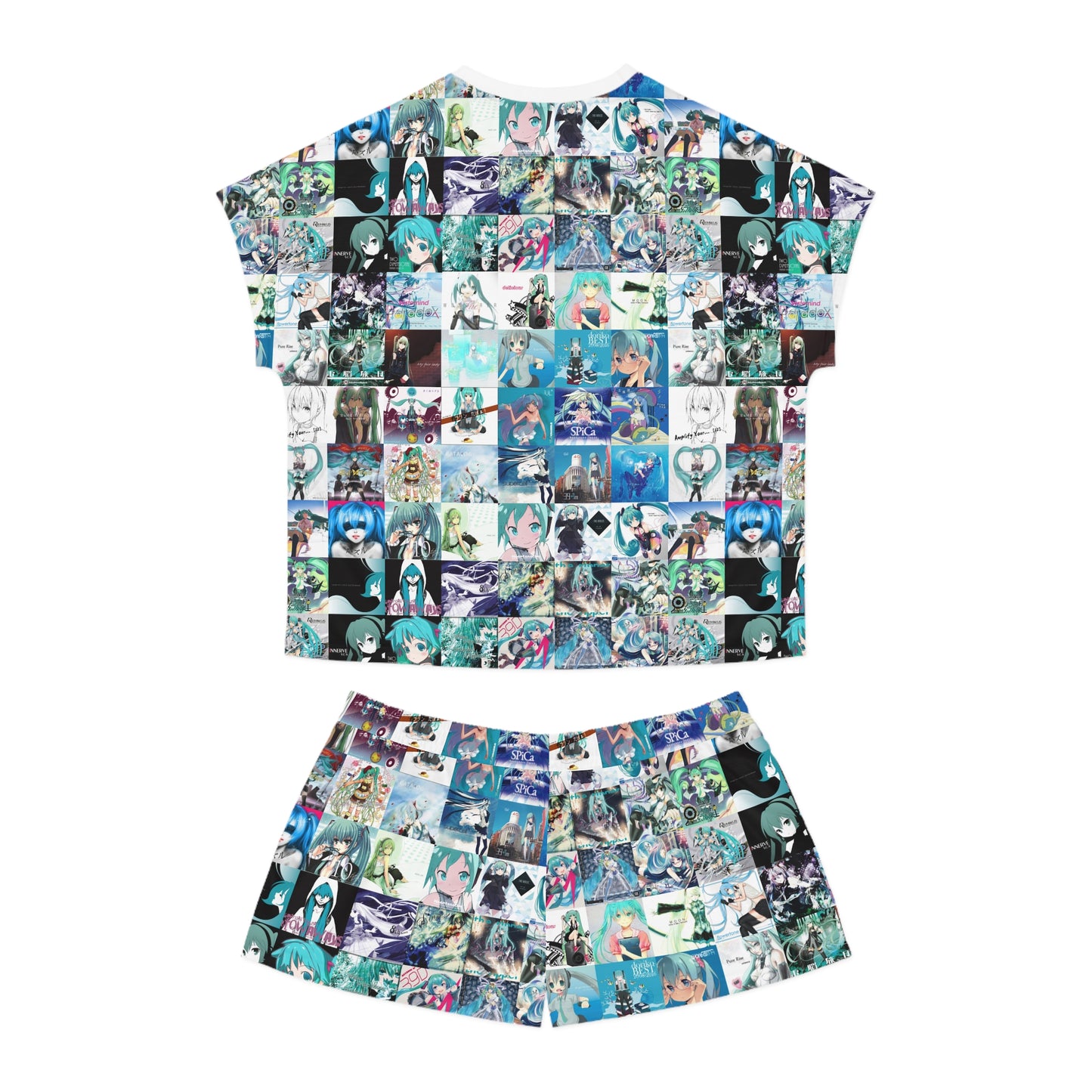 Hatsune Miku Album Cover Collage Women's Short Pajama Set