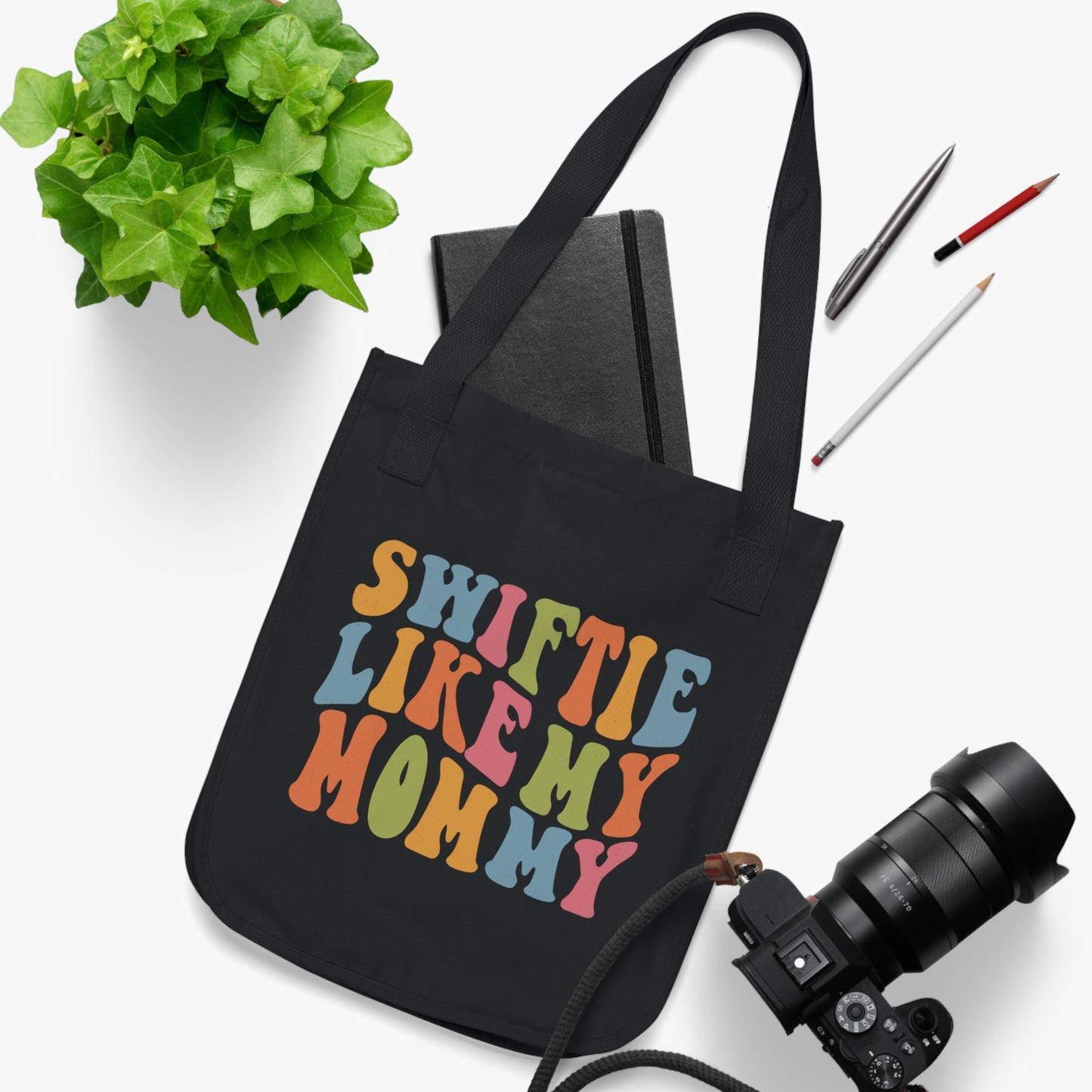 Taylor Swift Swiftie Like My Mommy Organic Canvas Tote Bag