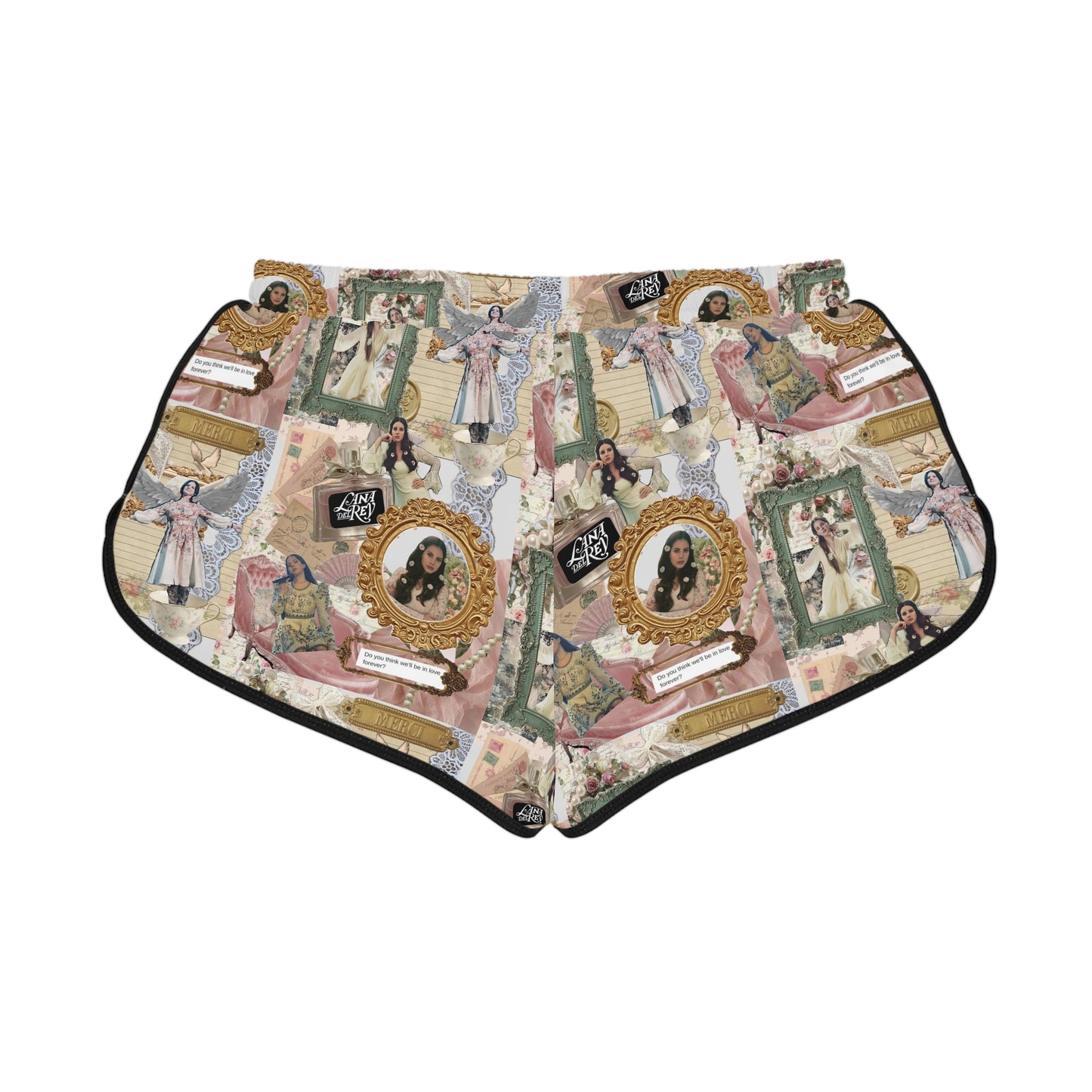 Lana Del Rey Victorian Collage Women's Relaxed Shorts