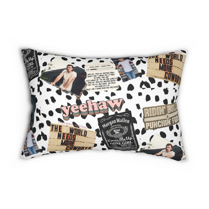 Morgan Wallen Yeehaw Collage Polyester Lumbar Pillow