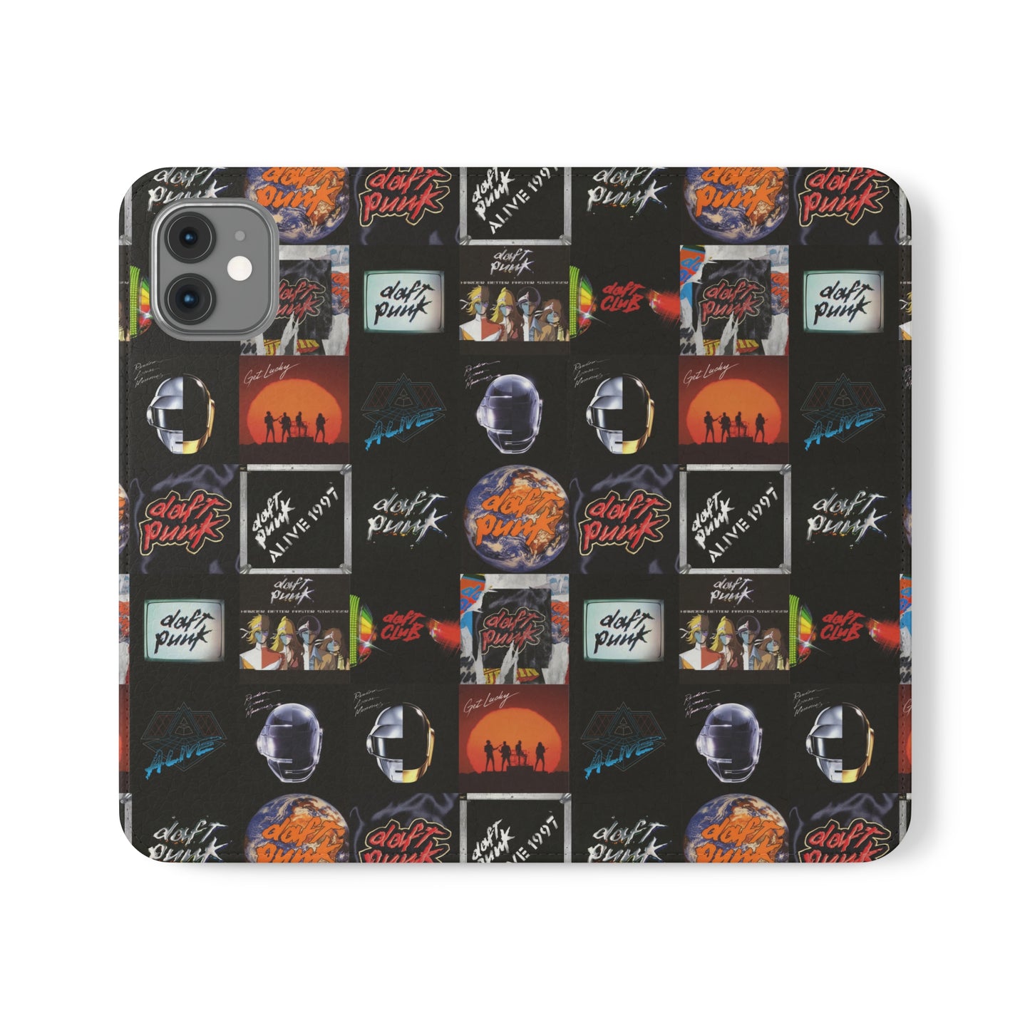 Daft Punk Album Cover Art Collage Phone Flip Case