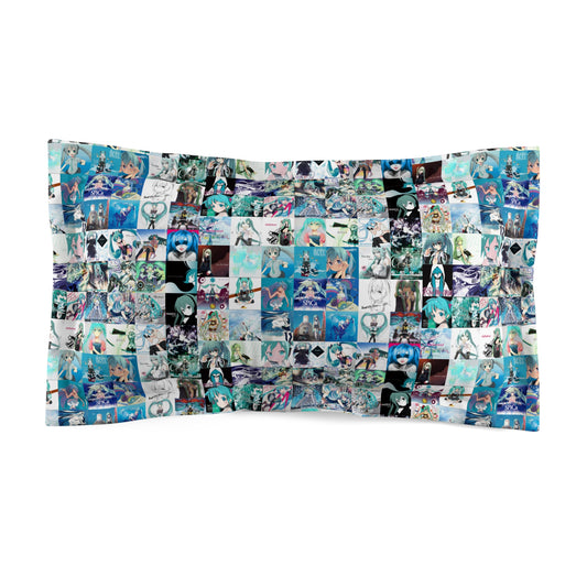 Hatsune Miku Album Cover Collage Microfiber Pillow Sham
