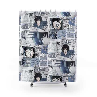 Demon Slayer Giyu Aesthetic Collage Shower Curtains