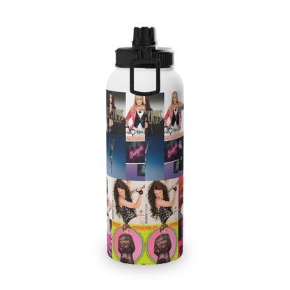 Miley Cyrus Album Cover Collage Stainless Steel Sports Lid Water Bottle