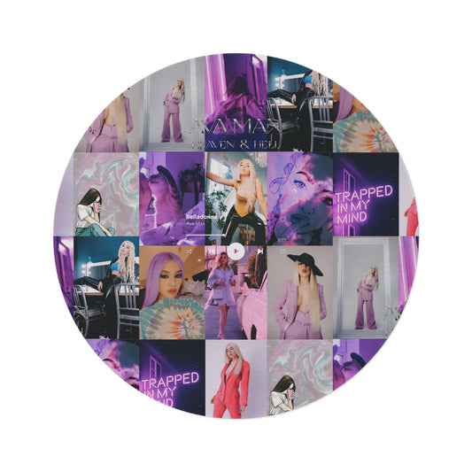 Ava Max Belladonna Photo Collage Round Rug