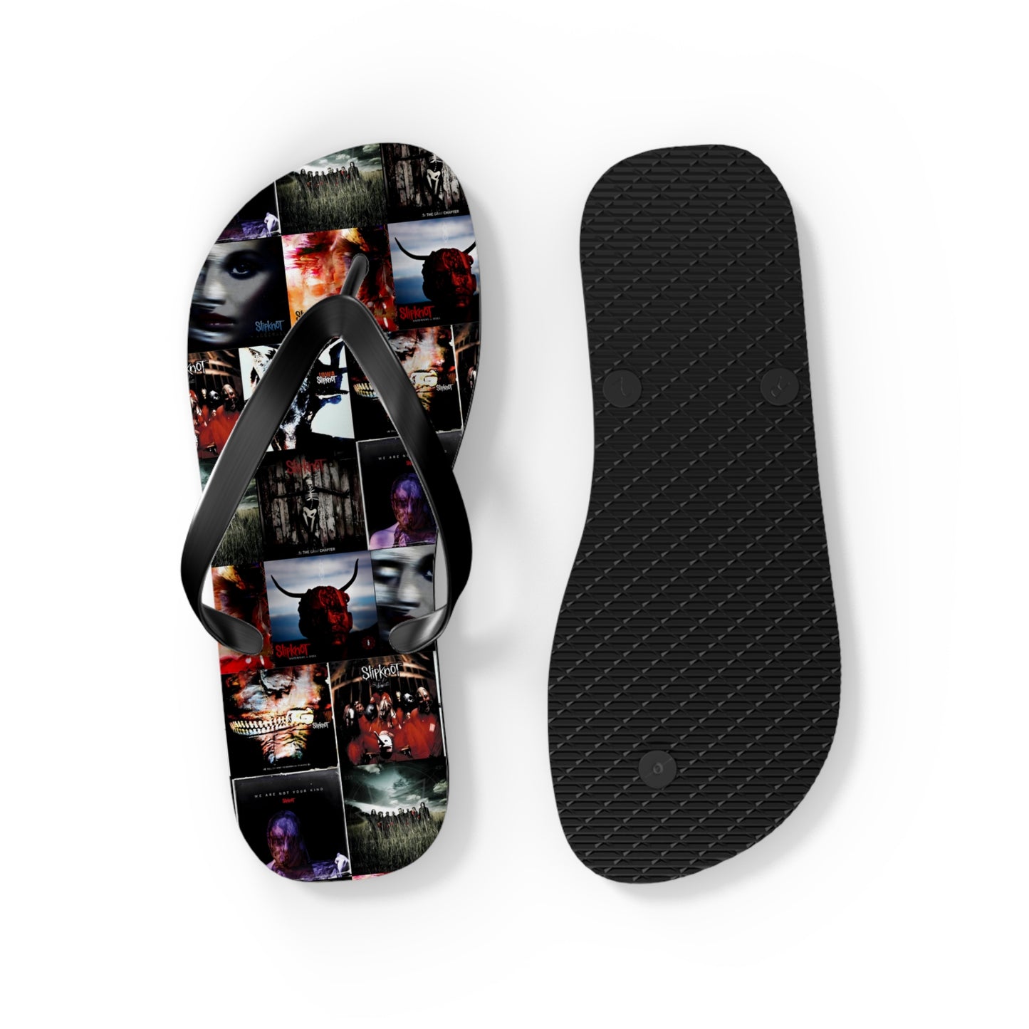 Slipknot Album Art Collage Flip Flops