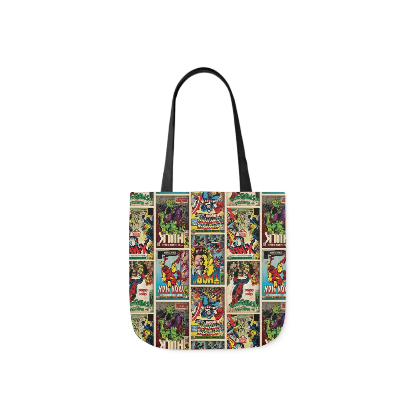 Marvel Comic Book Cover Collage Polyester Canvas Tote Bag