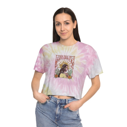 Lana Del Rey Vintage Artwork Women's Tie-Dye Crop Tee