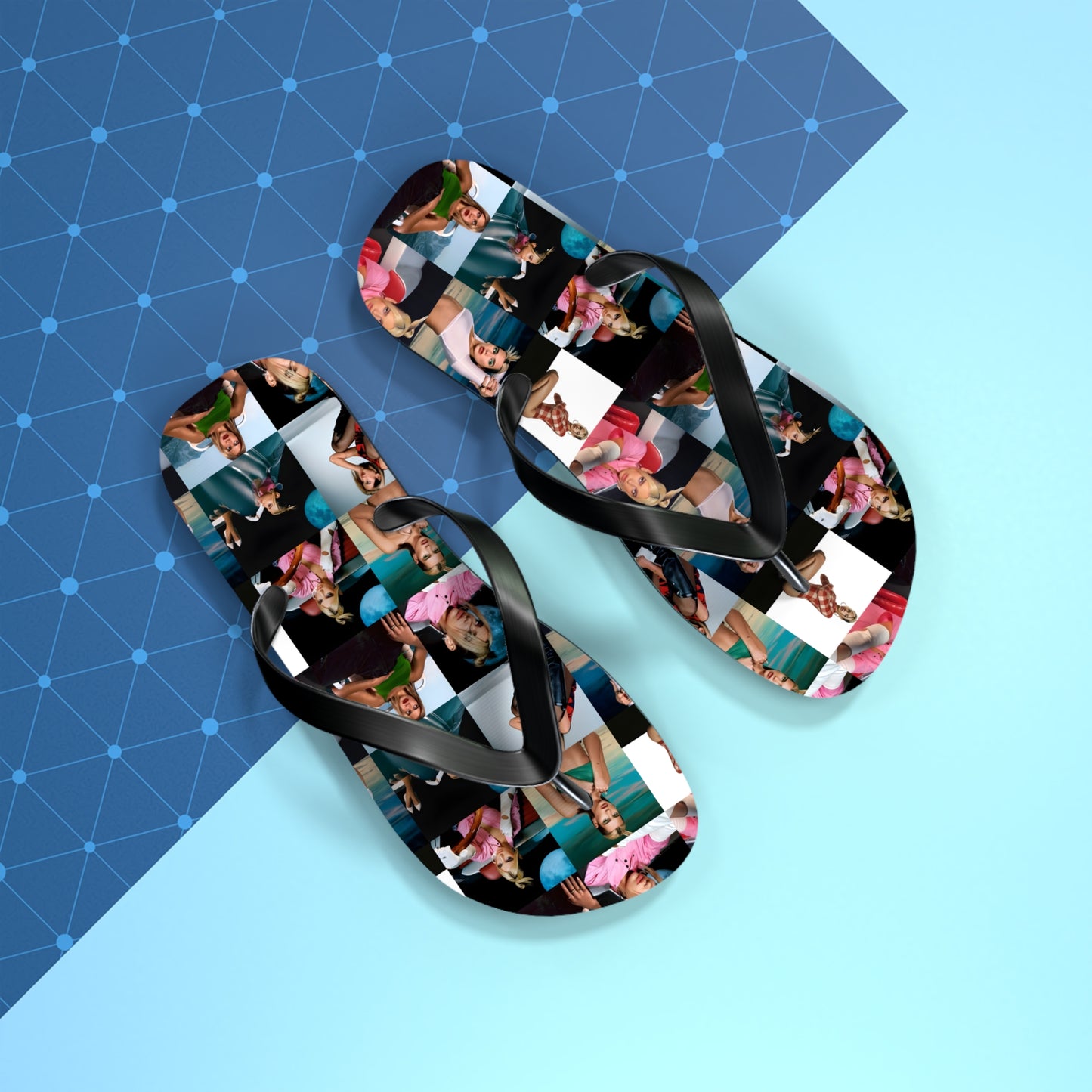 Dua Lipa Future Nostalgia Mosaic Flip Flops