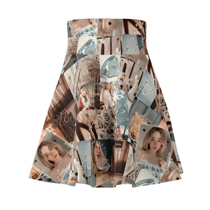 Sabrina Carpenter Peachy Princess Collage Women's Skater Skirt