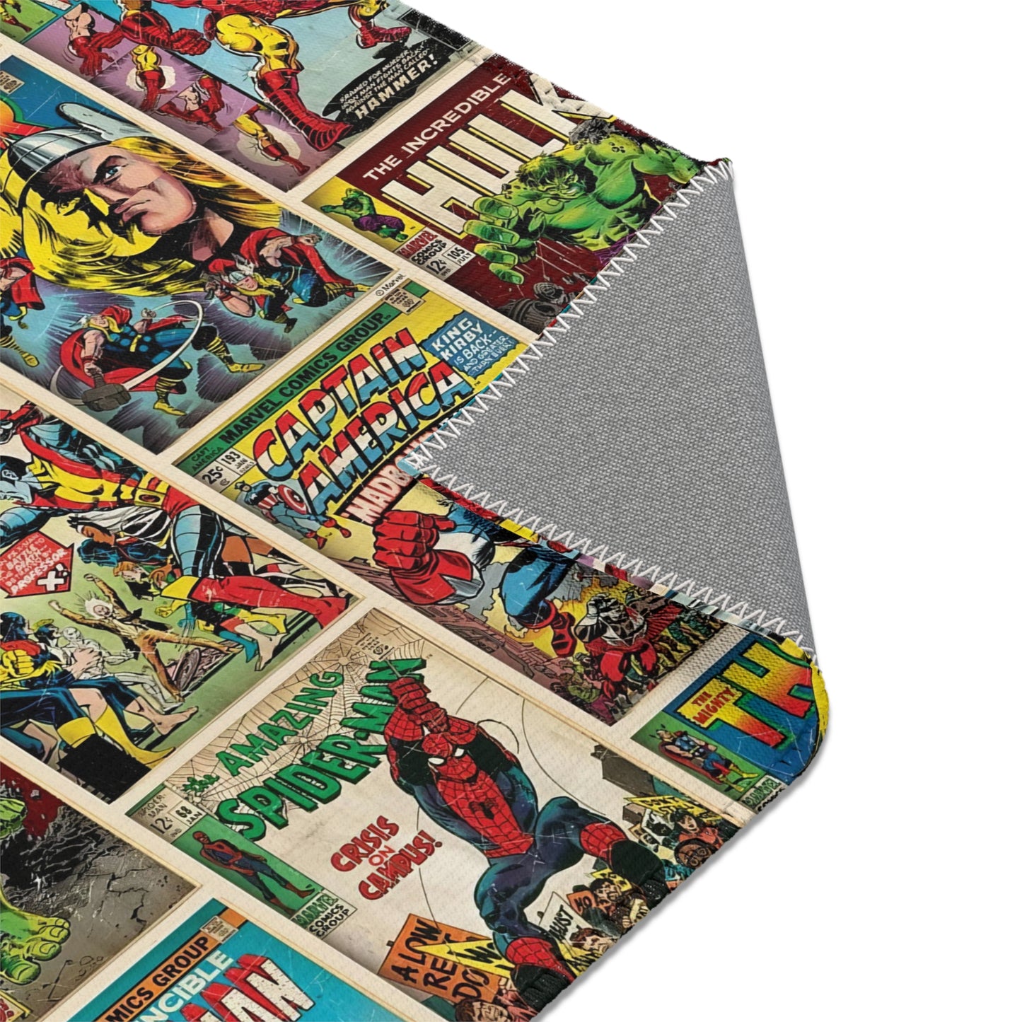 Marvel Comic Book Cover Collage Area Rug