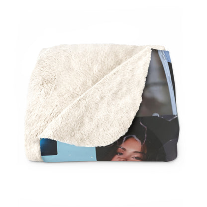 Madison Beer Mind In The Clouds Collage Sherpa Fleece Blanket