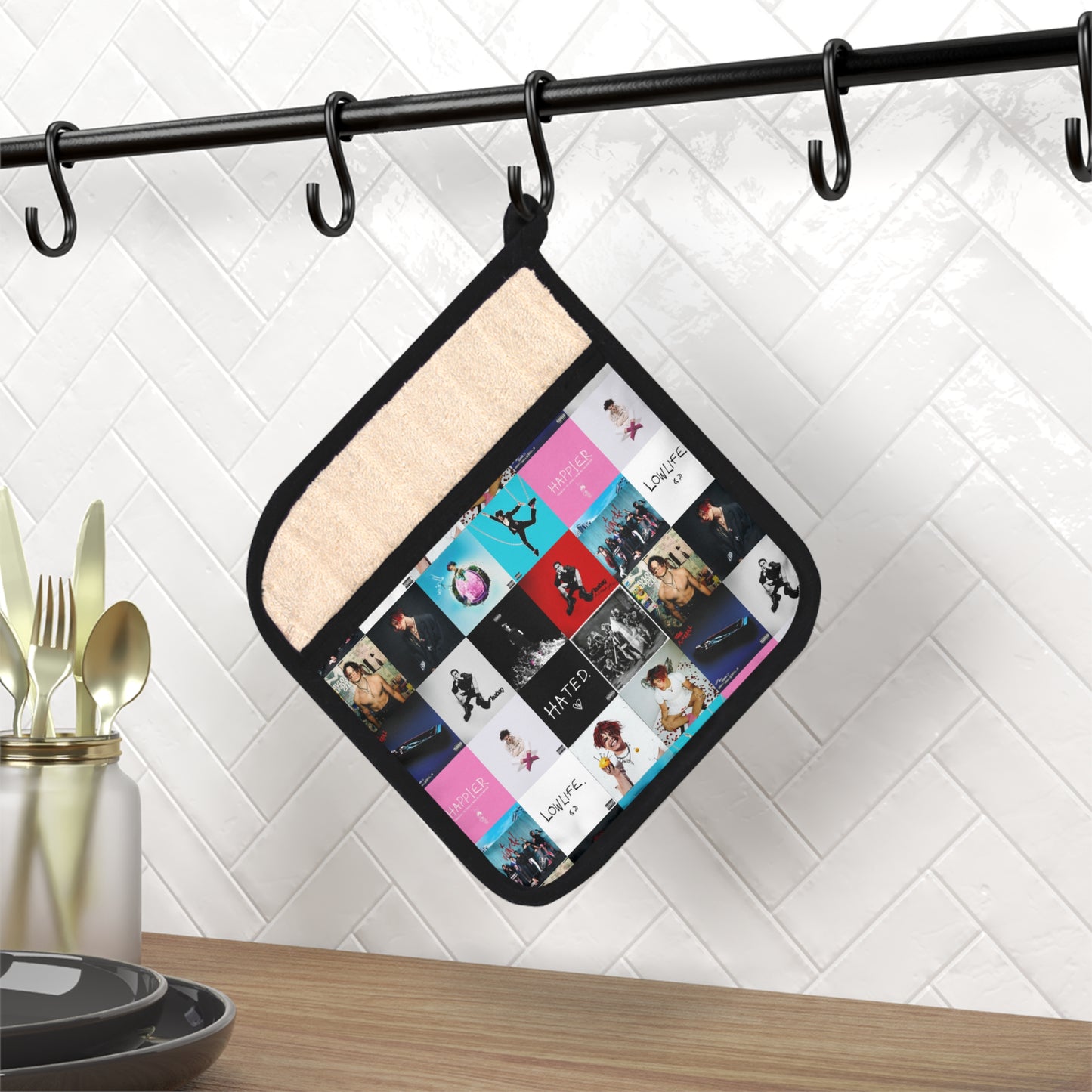 YUNGBLUD Album Cover Art Collage Pot Holder with Pocket