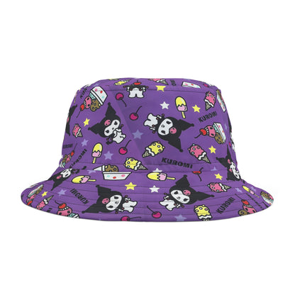 Kuromi Ice Cream Sundae Pattern Bucket Hat