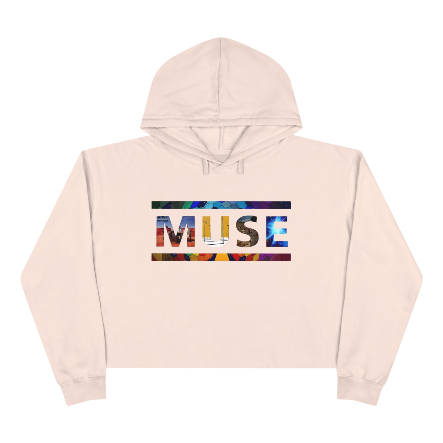 Muse Album Art Letters Crop Hoodie