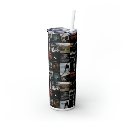 Morgan Wallen Album Cover Collage Skinny Tumbler with Straw