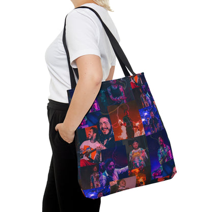 Post Malone Lightning Photo Collage Tote Bag