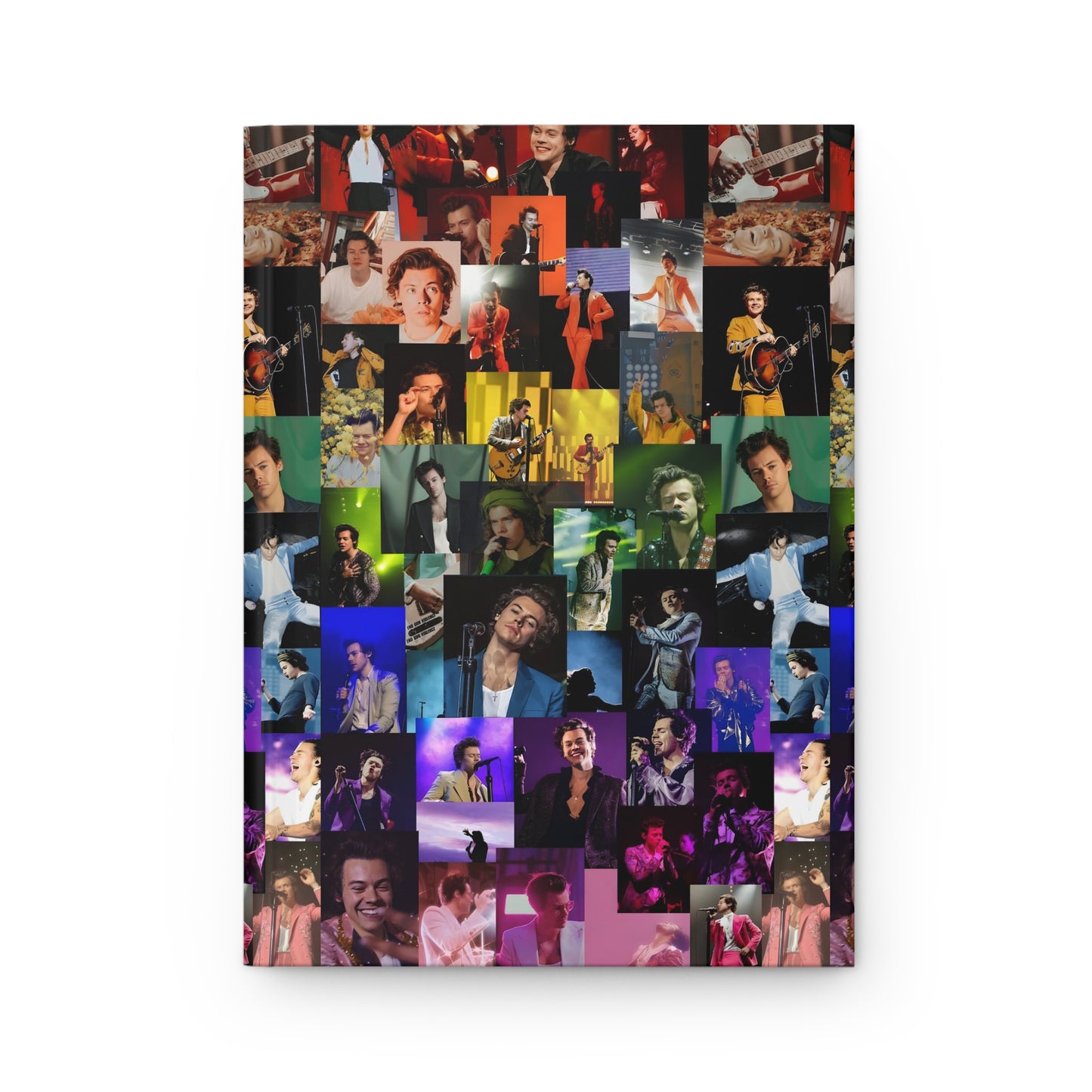 Harry Styles Rainbow Photo Collage Hardcover Journal