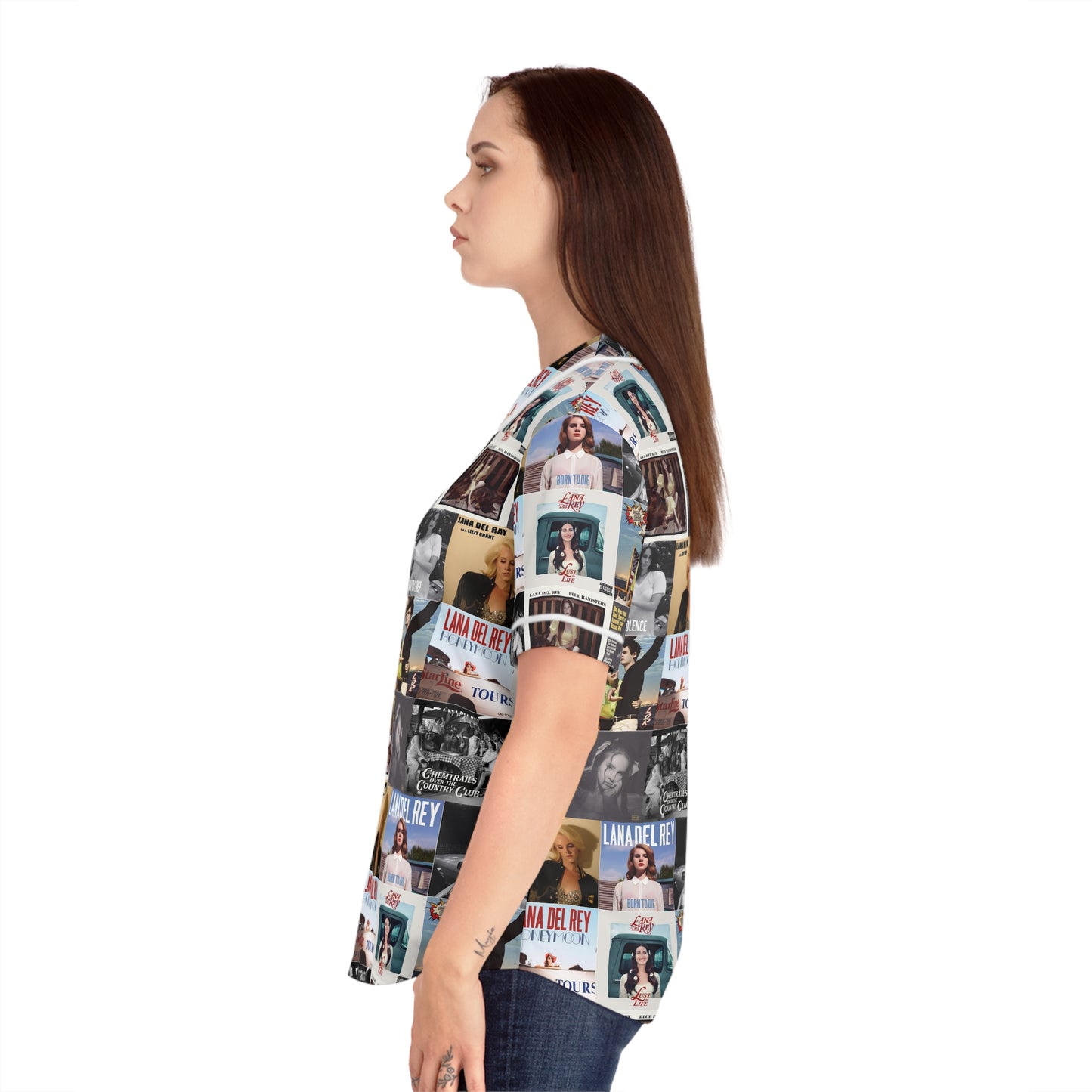 Lana Del Rey Album Cover Collage Women's Baseball Jersey