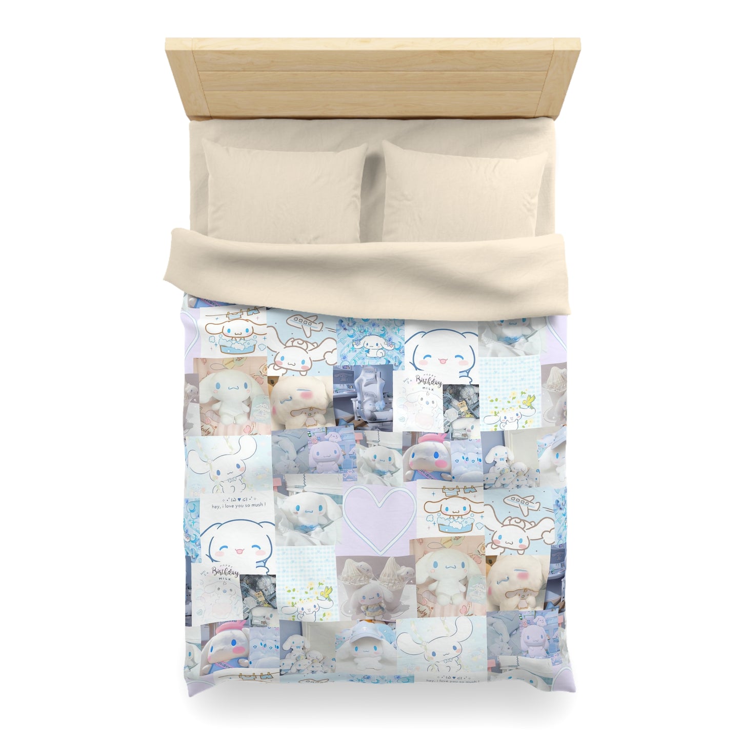 Cinnamoroll I Love You So Mush Photo Collage Microfiber Duvet Cover