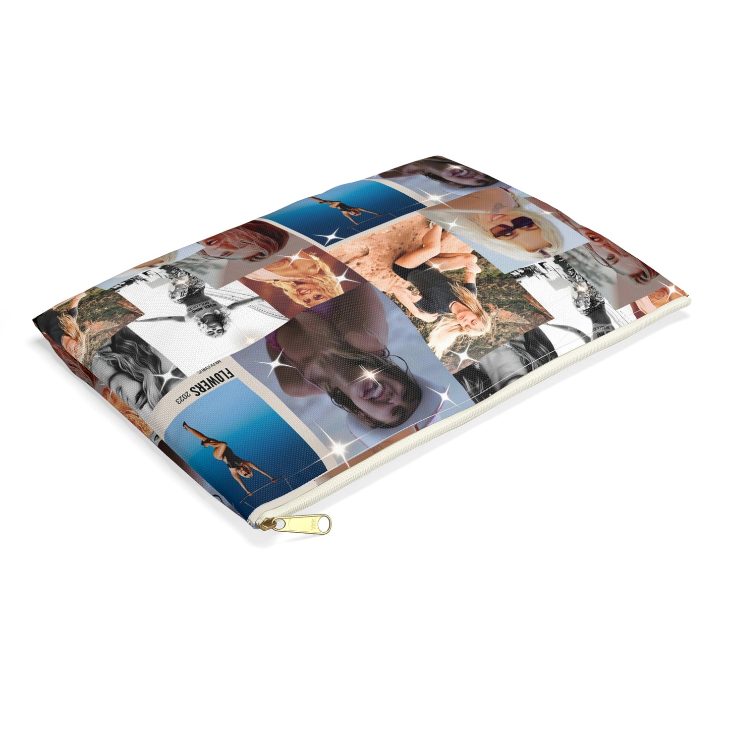 Miley Cyrus Flowers Photo Collage Accessory Pouch
