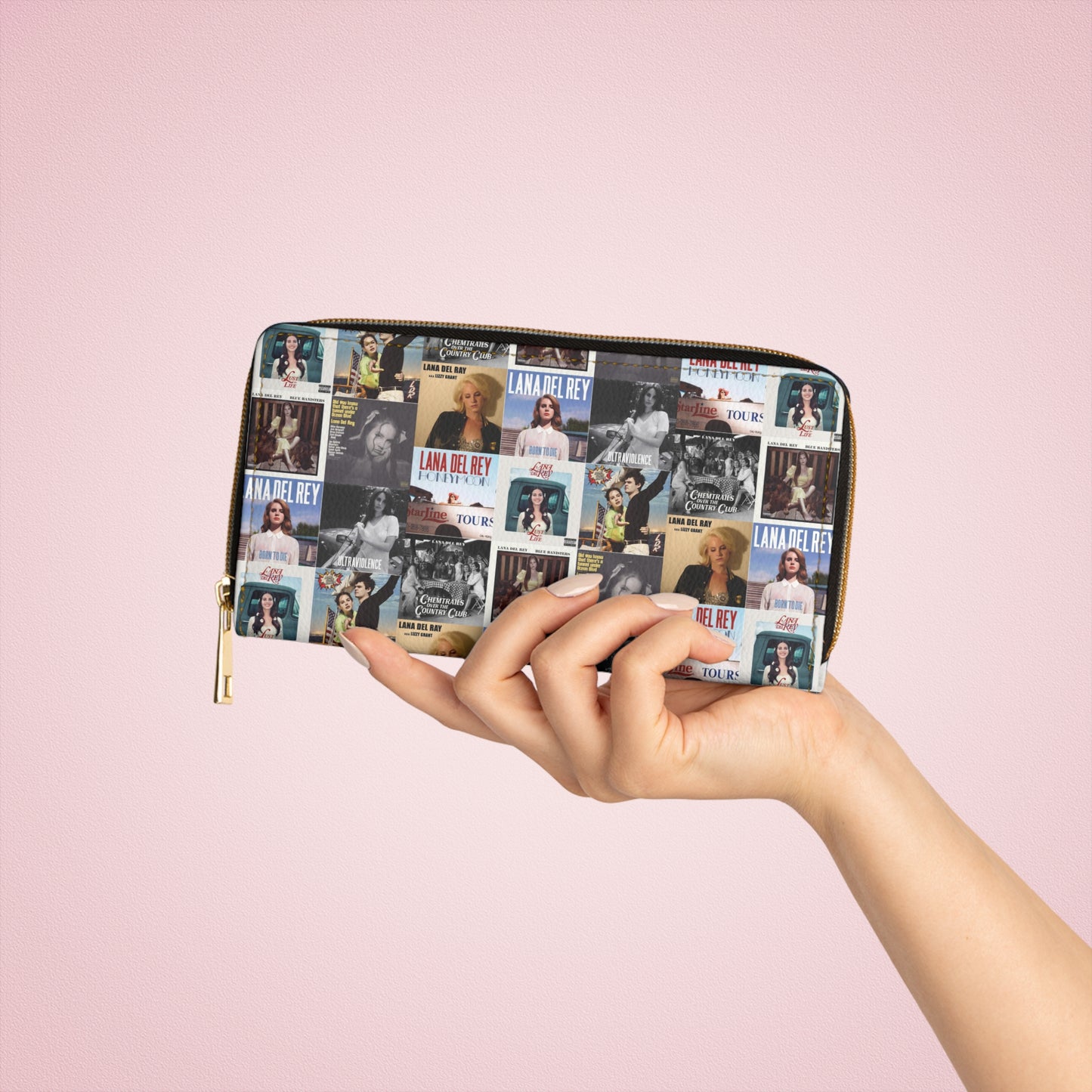 Lana Del Rey Album Cover Collage Zipper Wallet