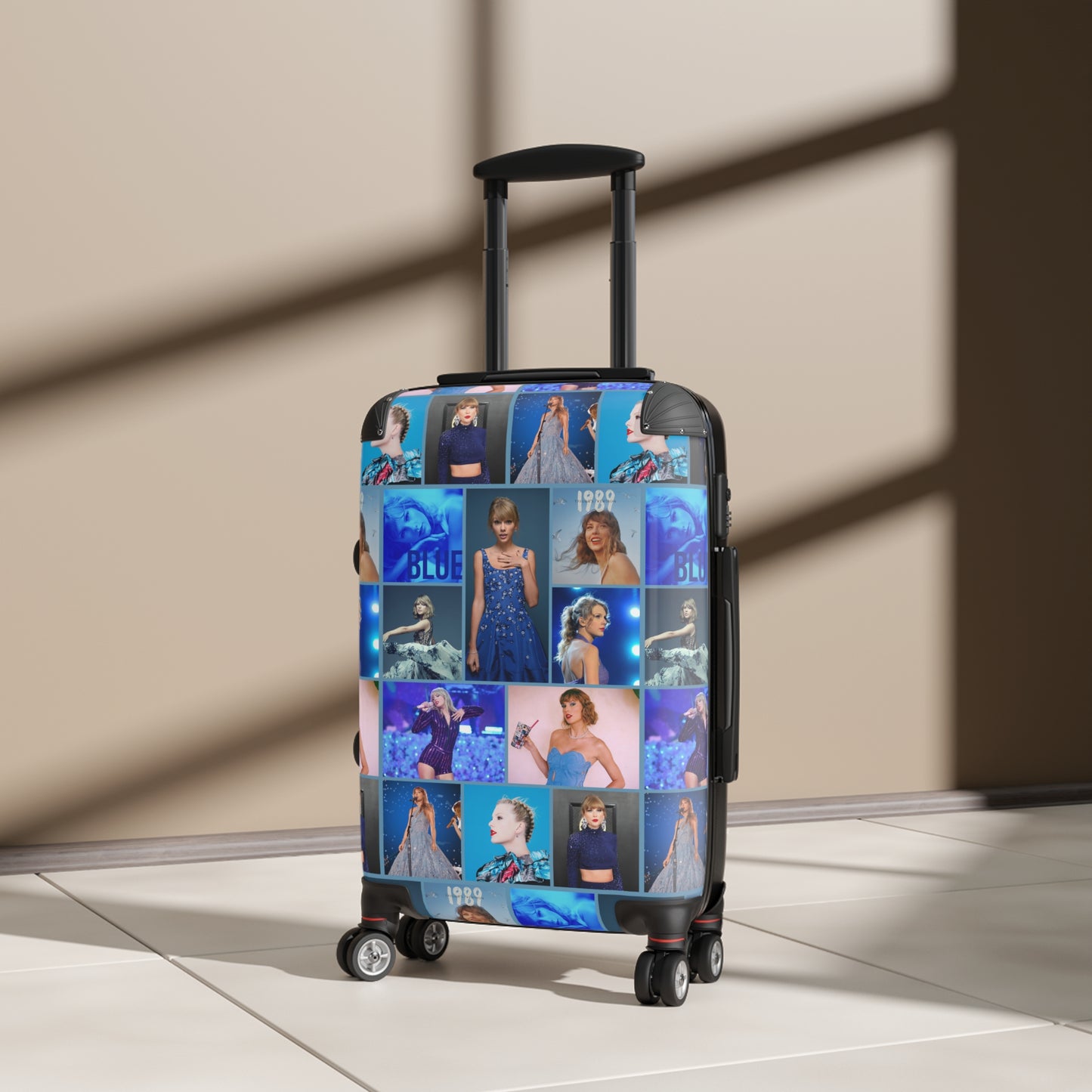 Taylor Swift Blue Aesthetic Collage Suitcase