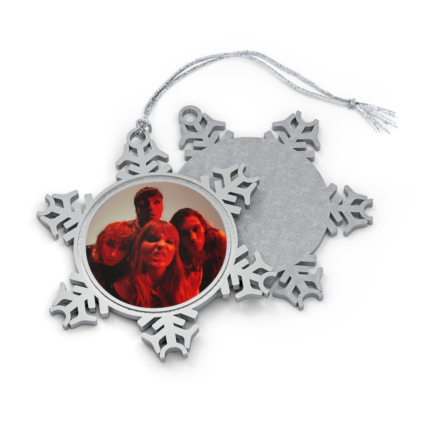 Måneskin Circular Group Photo Pewter Snowflake Ornament