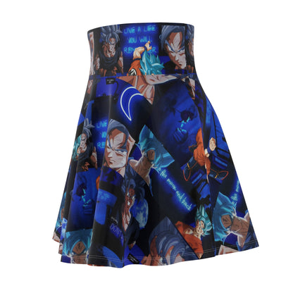 Dragon Ball Z Saiyan Moonlight Collage Women's Skater Skirt