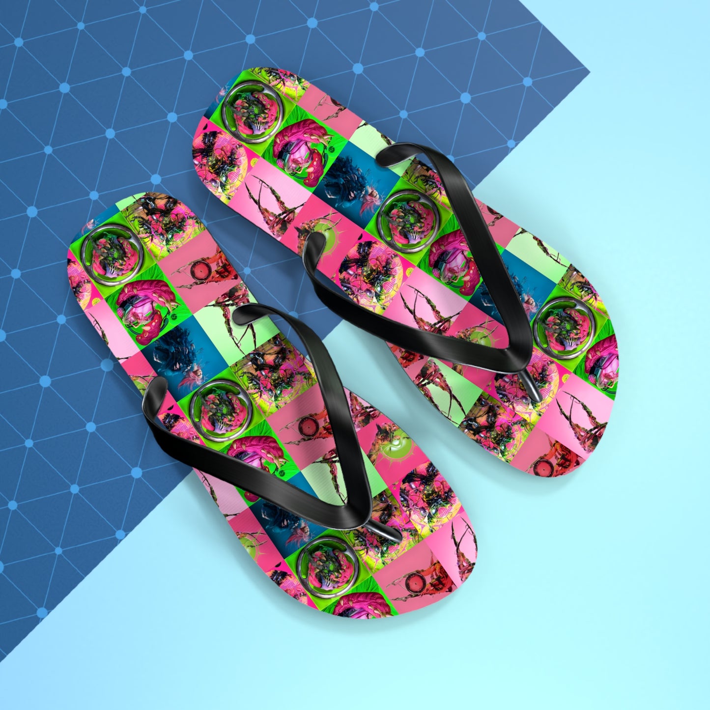 Lady Gaga Dawn of Chromatica Mosaic Flip Flops