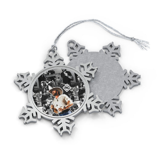 Riley Green Outlaws Like Us Collage Pewter Snowflake Ornament