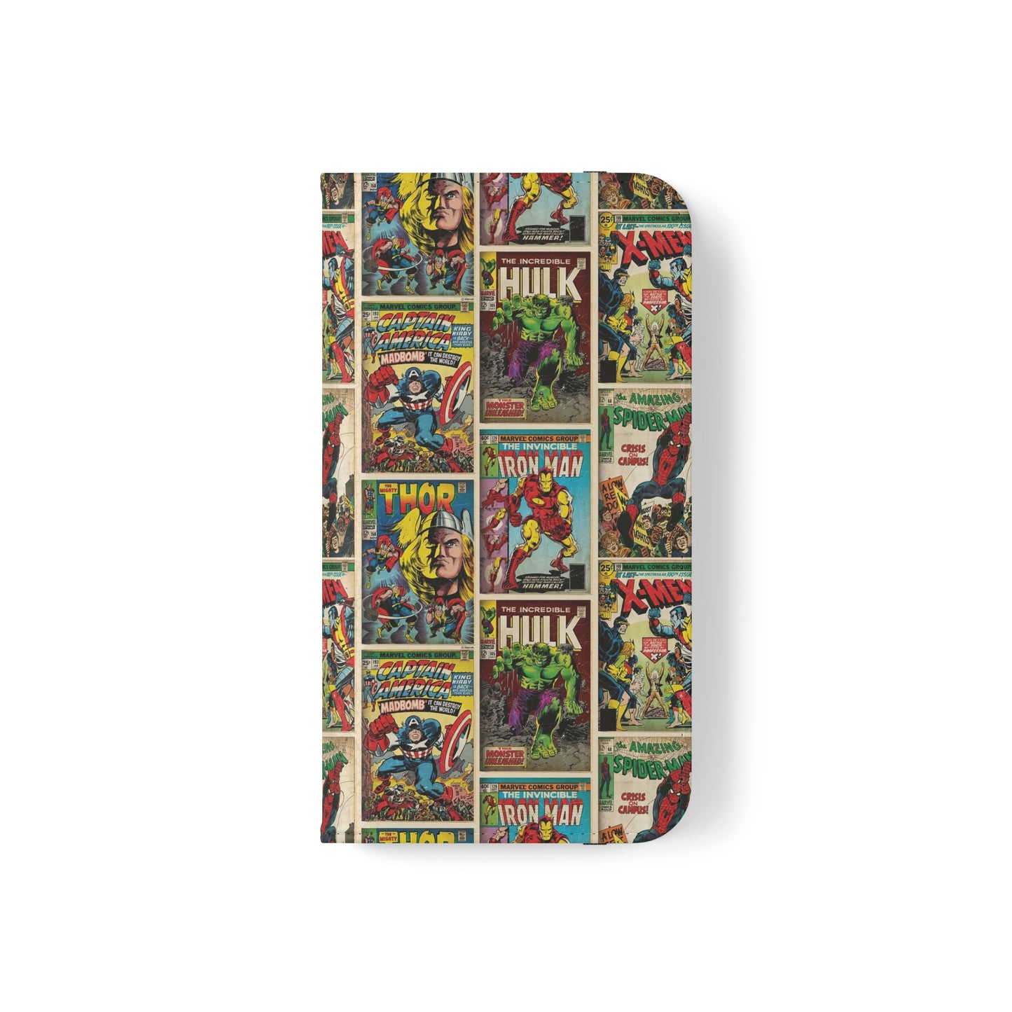 Marvel Comic Book Cover Collage Phone Flip Case