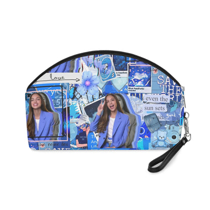 Olivia Rodrigo Blue Aesthetic Collage Makeup Bag