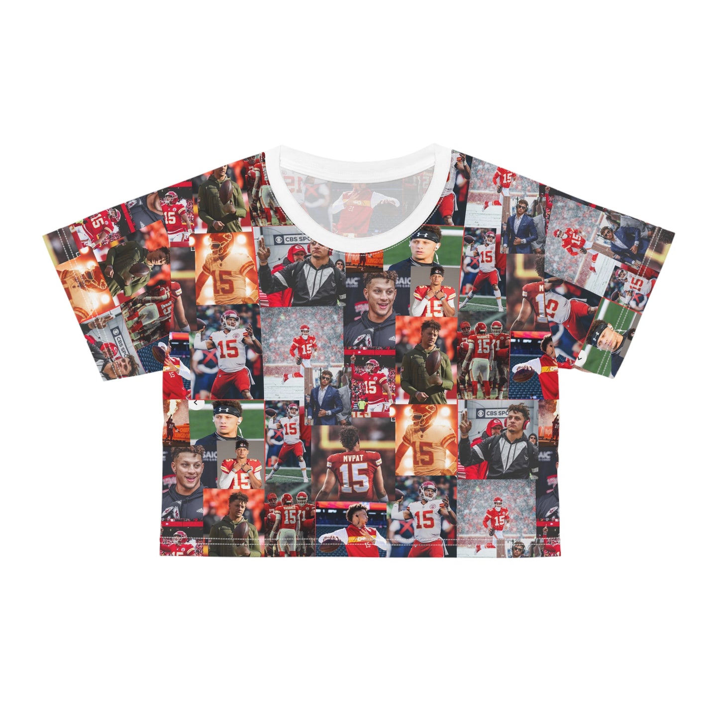 Patrick Mahomes Chiefs MVPAT Photo Collage Crop Tee