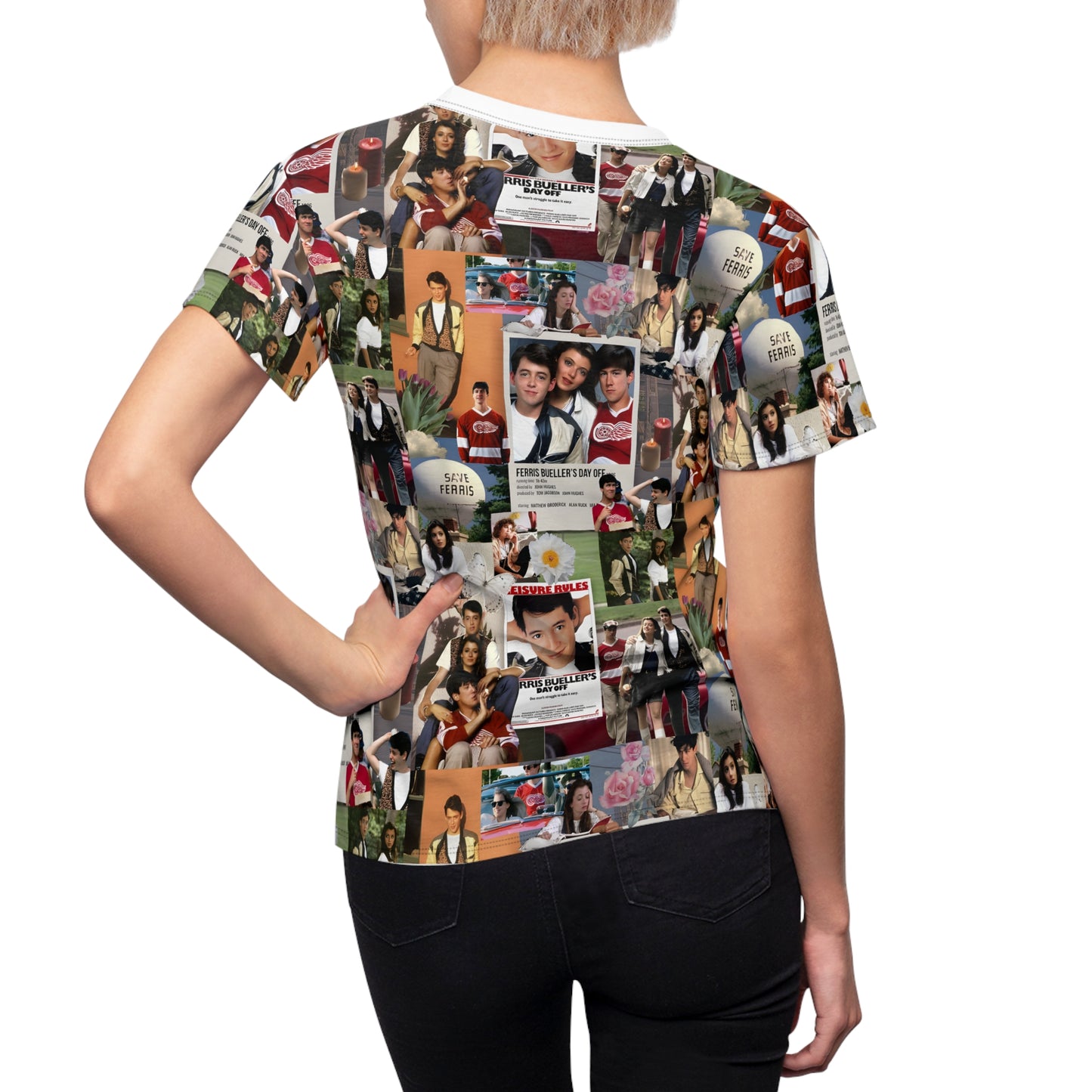 Ferris Bueller's Day Off Movie Montage Women's Cut & Sew Tee