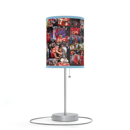 Kansas City Chiefs Superbowl LVIII Championship Victory Collage Lamp on a Stand