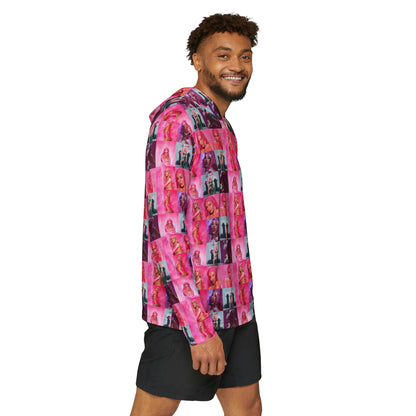 Doja Cat Hot Pink Mosaic Men's Sports Warmup Hoodie