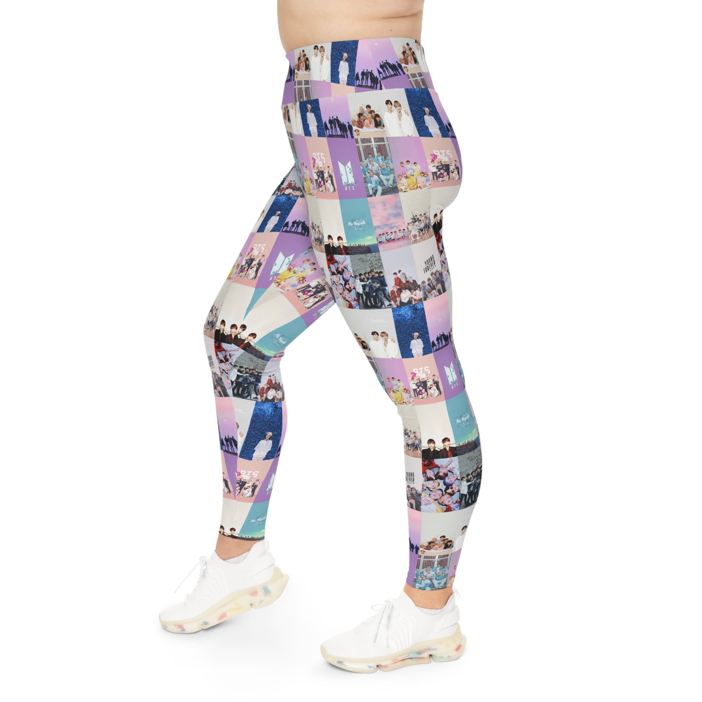 BTS Pastel Aesthetic Collage Plus Size Leggings