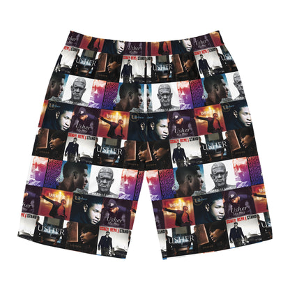 Usher Album Cover Art Mosaic Men's Board Shorts