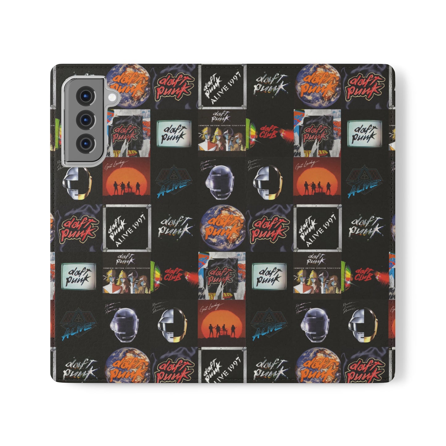 Daft Punk Album Cover Art Collage Phone Flip Case