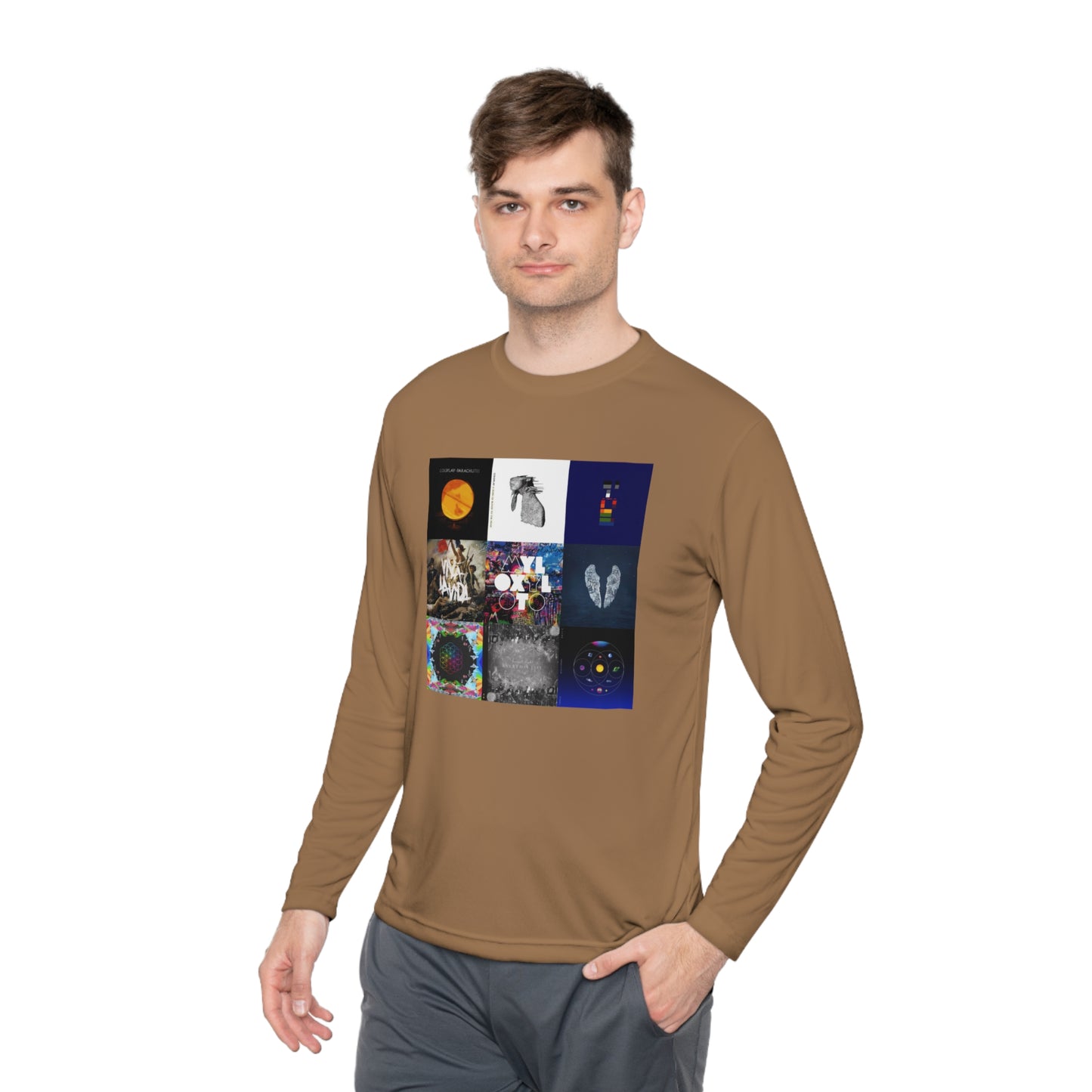 Colplay Album Cover Collage Unisex Lightweight Long Sleeve Tee