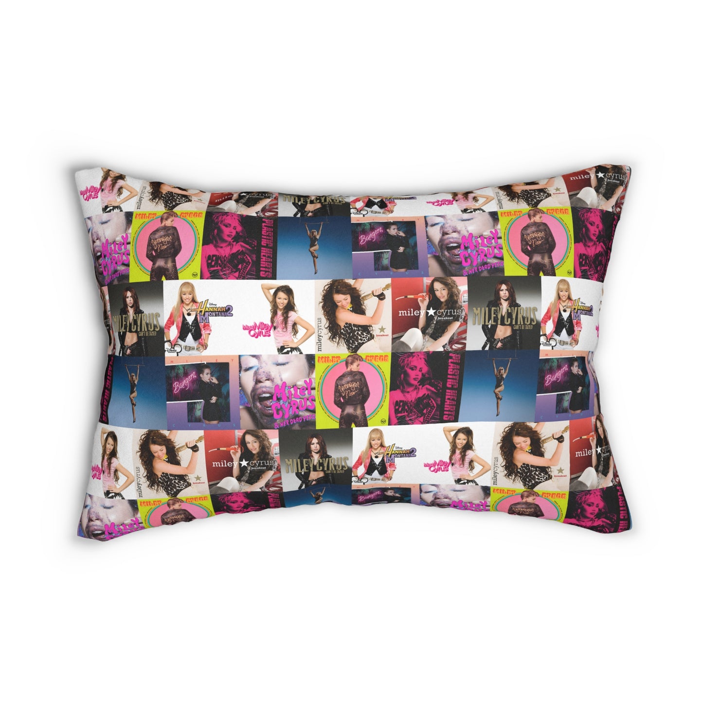 Miley Cyrus Album Cover Collage Polyester Lumbar Pillow